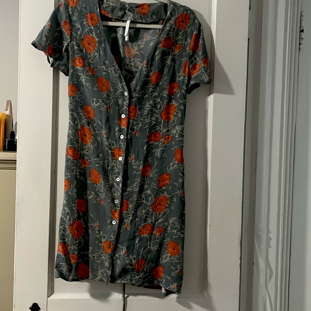 RVCA shirt dress  corset detail on the back